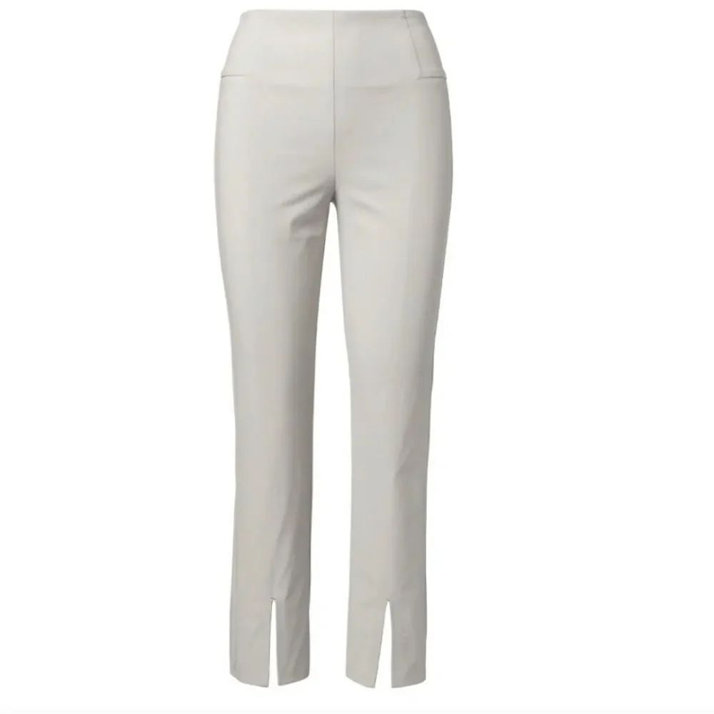 Athleta Wander Slim Straight Crop Light Gray Pant
